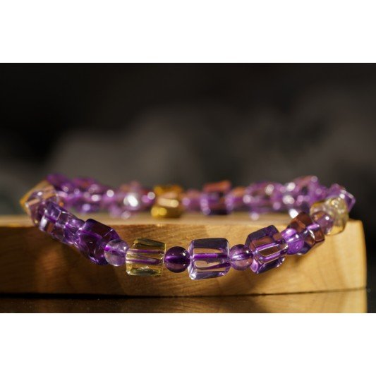 紫黄水晶方块 6mm 紫黄水晶方块 6mm