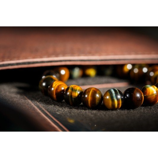 蓝虎眼石手链 Blue Tigerite Bracelet 8mm