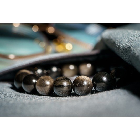 银曜石手链 Silver Obsidian Bracelet 银曜石手链 Silver Obsidian Bracelet