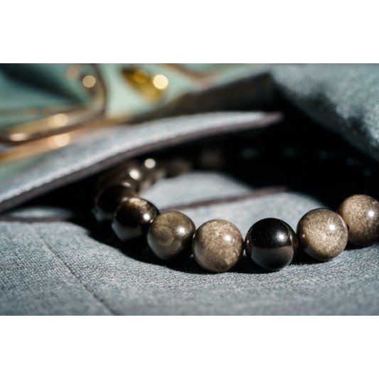 银曜石手链 Silver Obsidian Bracelet 银曜石手链 Silver Obsidian Bracelet