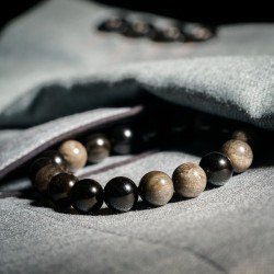 银曜石手链 Silver Obsidian Bracelet 银曜石手链 Silver Obsidian Bracelet