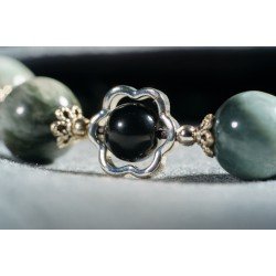 黑曜石+鹰眼石手链 Mix Crystal Bracelet (Obsidian + Hawk's eye) 黑曜石+鹰眼石手链 Mix Crystal Bracelet (Obsidian + Hawk's eye)