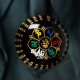 黑曜石心经球 Obsidian Crystal Ball with Heart Sutra 8cm