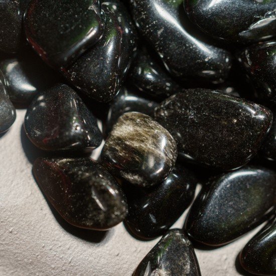 消磁碎水晶:黑曜石 Tumbled Obsidian 消磁碎水晶:黑曜石 Tumbled Obsidian