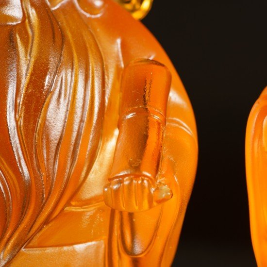 古法琉璃福禄寿（A款）Three Auspicious Lucky Star Gods (Ancient Glazed Glass) [Type A]