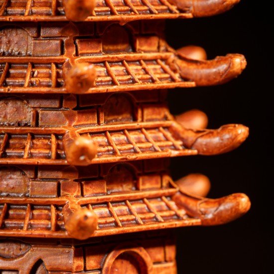 开运文昌塔(木色) Scholar Pagoda (Wooden Material)