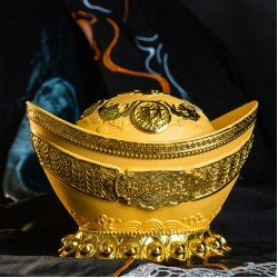 招财金宝元宝 Prosperous Golden Yuan Bao (Golden Sanded) 招财金宝元宝 Prosperous Golden Yuan Bao (Golden Sanded)