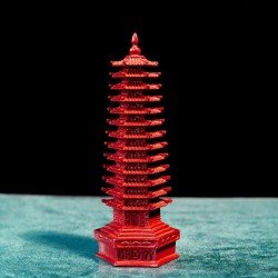 帝王砂十三层文昌塔 PAGODA IN CINNABAR 帝王砂十三层文昌塔 PAGODA IN CINNABAR