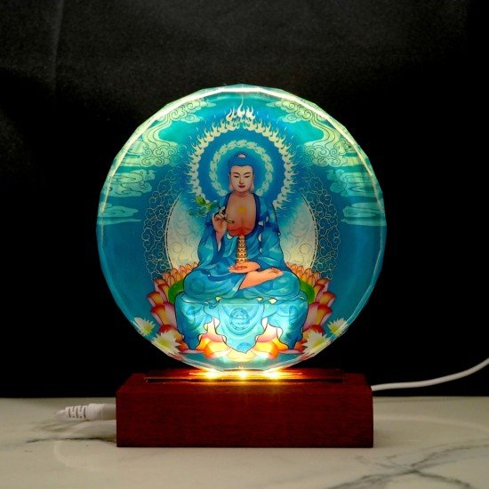 琉光溢彩药师摆件 Glazing Medicine Buddha Ornaments 琉光溢彩药师摆件 Glazing Medicine Buddha Ornaments