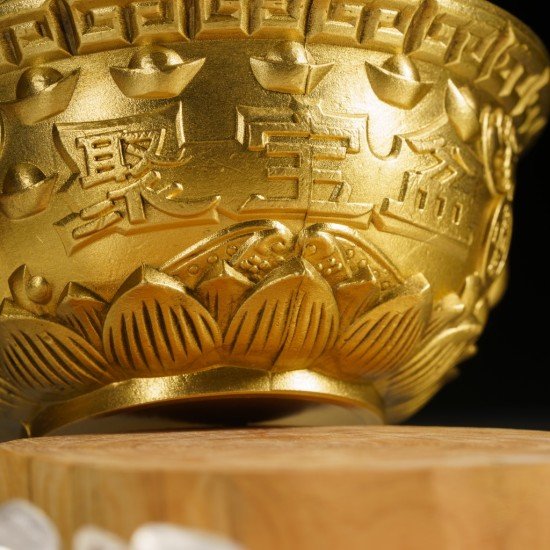福海黄金聚宝盆 （大） Fuhai Golden Treasure Bowl (Big)